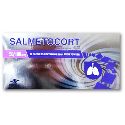 SALMETOCORT 50 / 100 MCG ( SALMETEROL / FLUTICASONE ) 60 CAPSULES CONTAINING INHALATION POWDER + INHALATION DEVICE